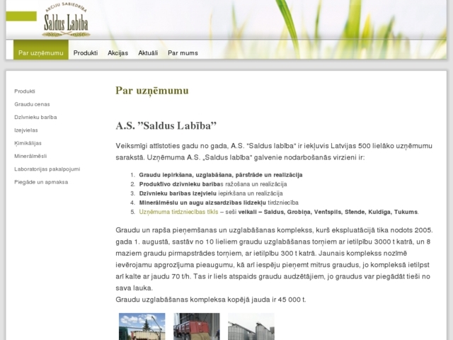 Saldus labība, AS